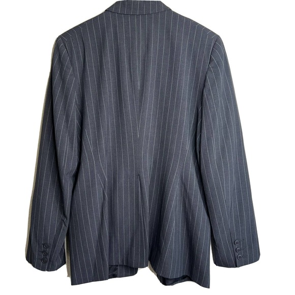 Norma Kamali Women's Gray Polyester Single Breasted Long Sleeve Blazer Size 16 - Picture 5 of 7